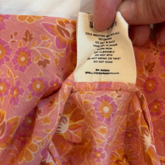 Spell Sundown organic cotton blouse in Apricot size Small - Picture 11 of 14